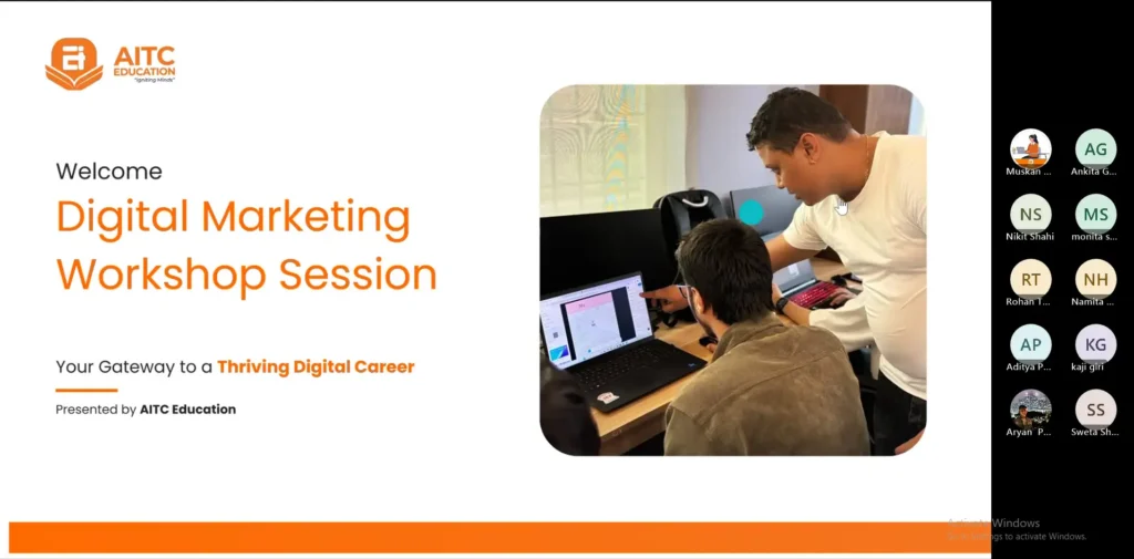 Digital Marketing Free Workshop 1 Digital Marketing workshop by AITC Education