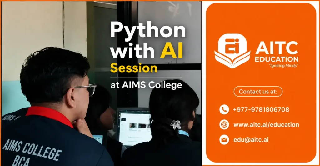 Python with data science event at AIMS college by aitc education