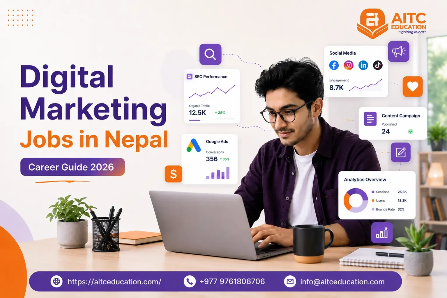 Digital marketing jobs in Nepal in 2026.